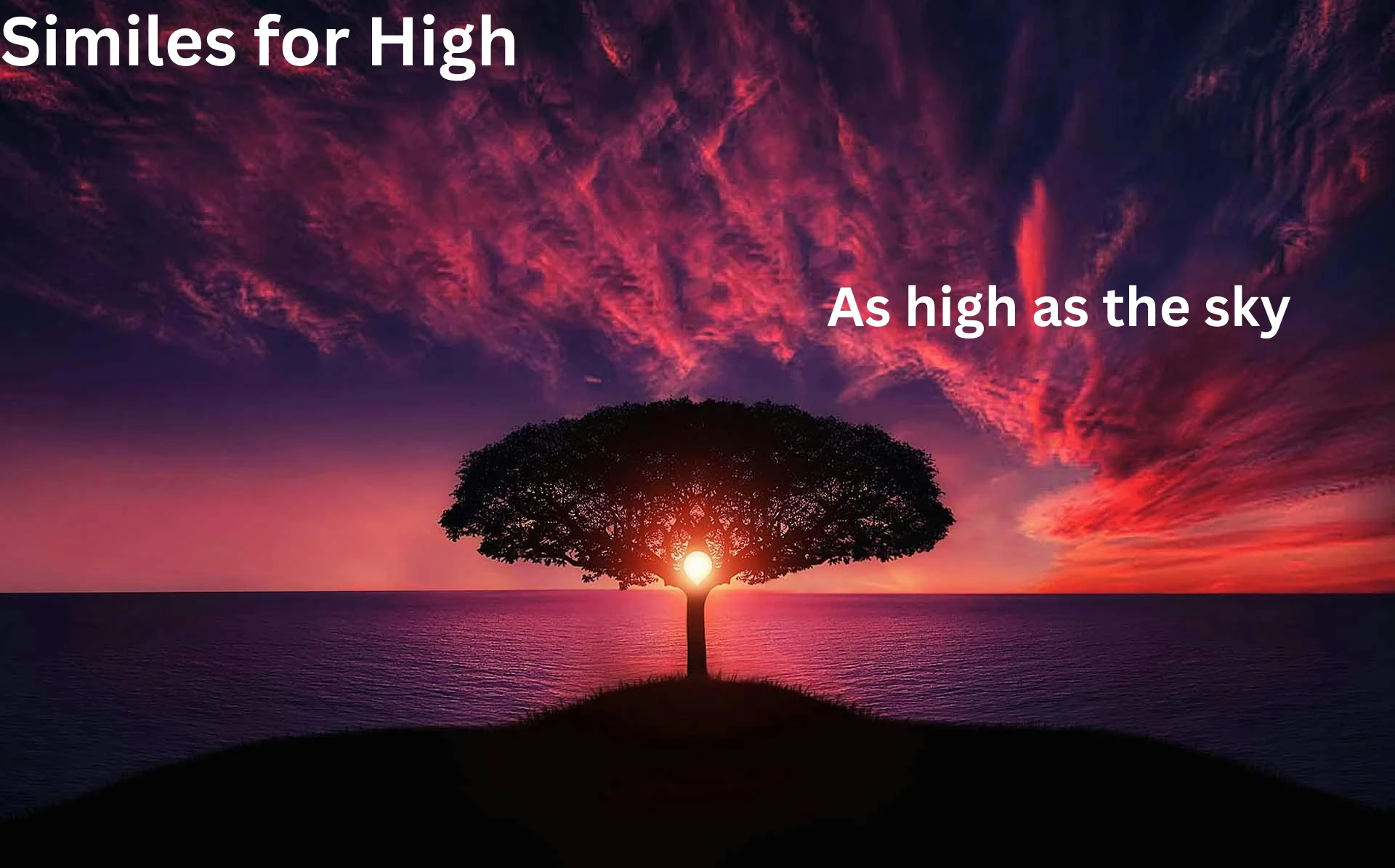 Similes for High with Meanings and Examples