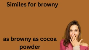 Similes for browny meaning and example