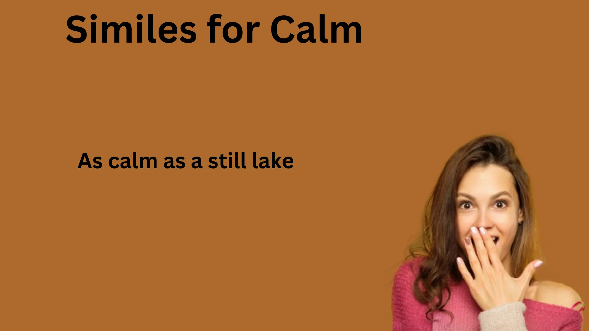 Similes for Calm meaning and example