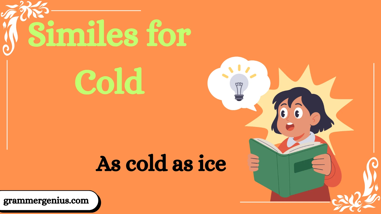 Similes for Cold meaning and example
