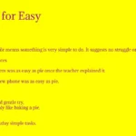 Similes for Easy with Meaning and Examples