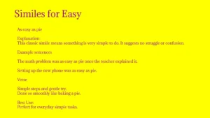 Similes for Easy with Meaning and Examples