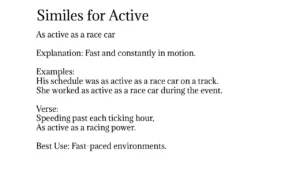 Similes for Active