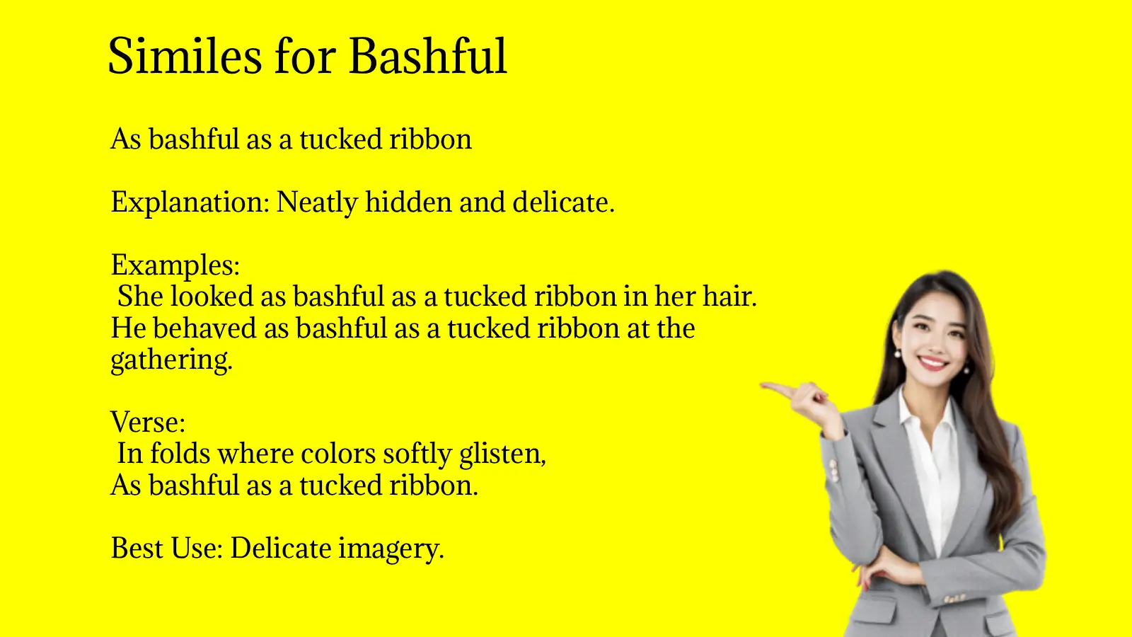 Similes for Bashful