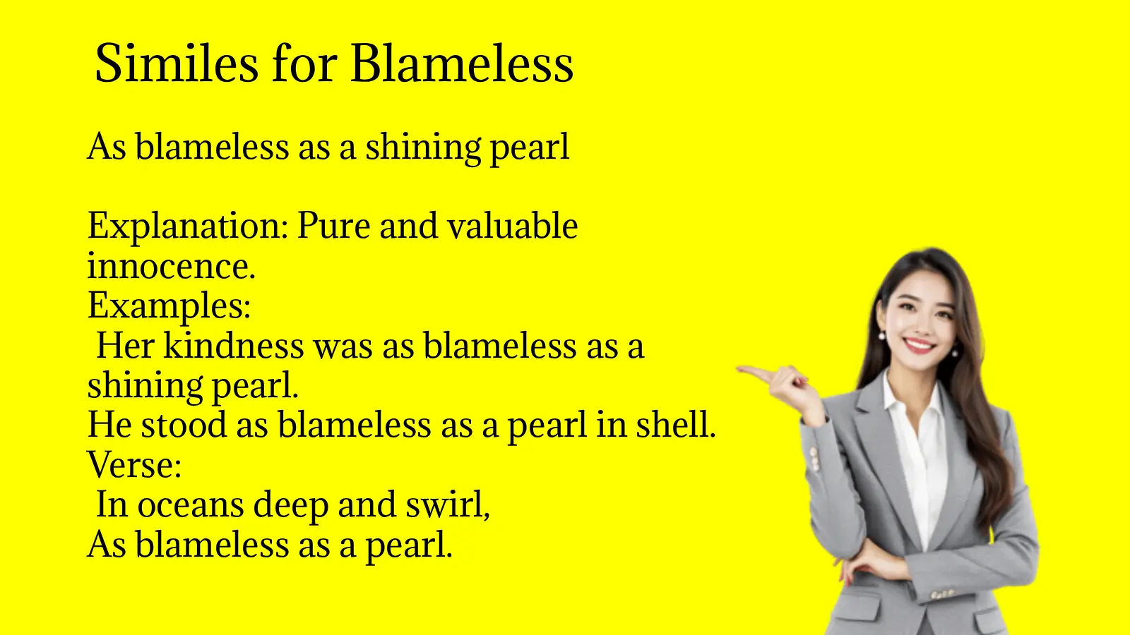 Similes for Blameless