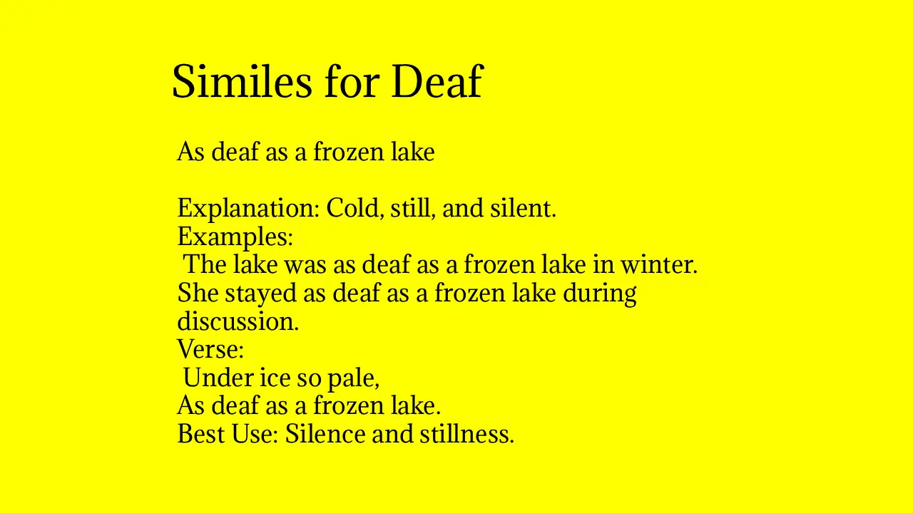 Similes for Deaf