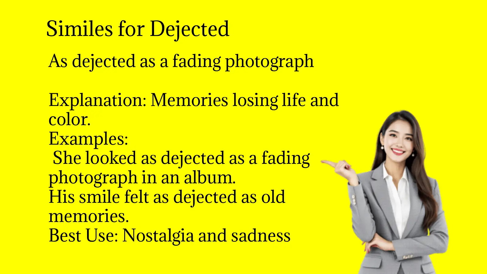 Similes for Dejected