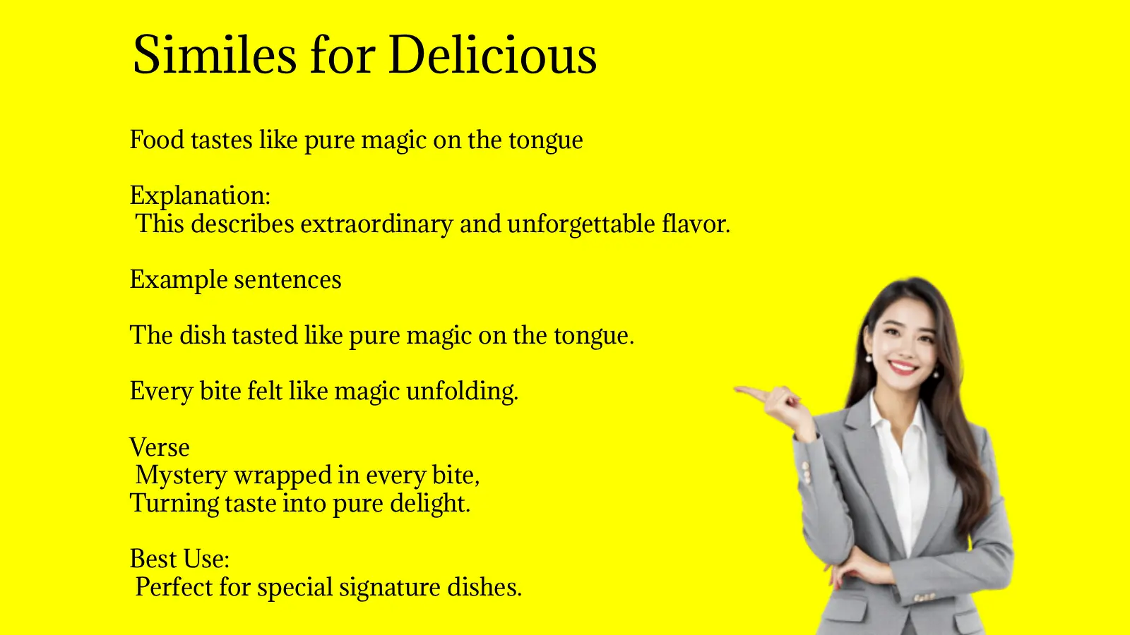 Similes for Delicious
