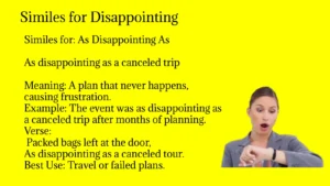 Similes for Disappointing