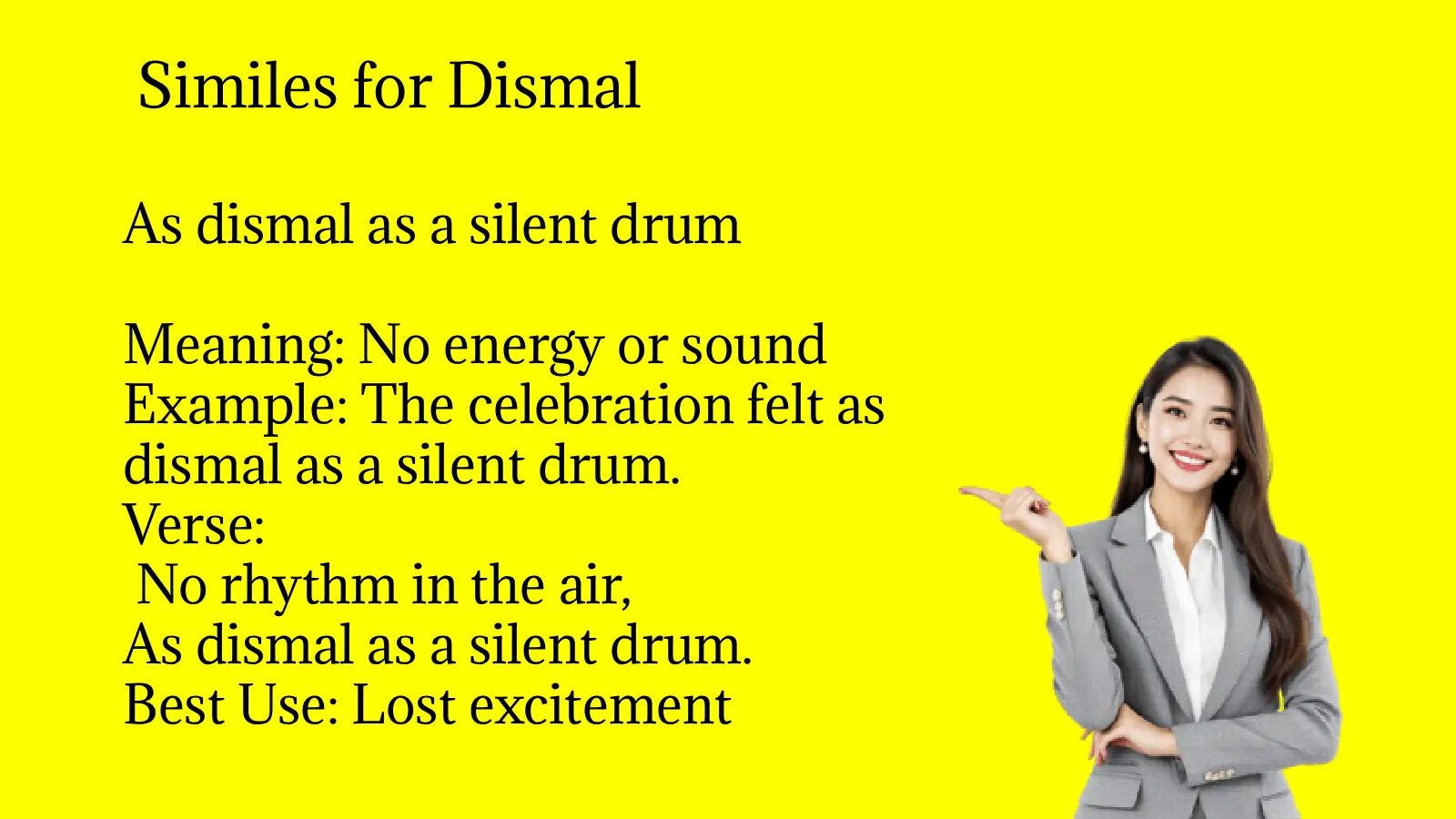 Similes for Dismal