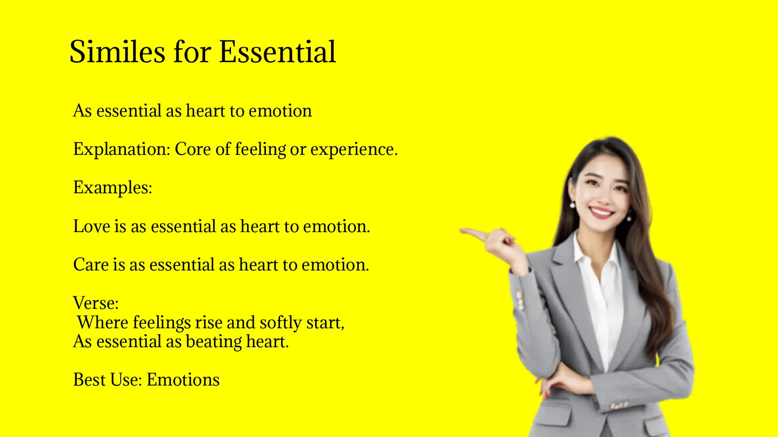 Similes for Essential