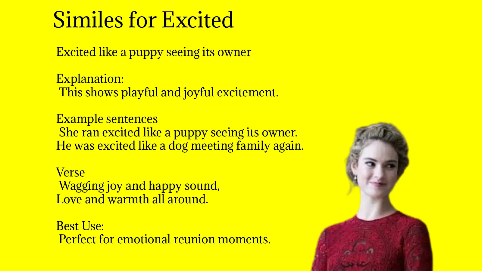 Similes for Excited