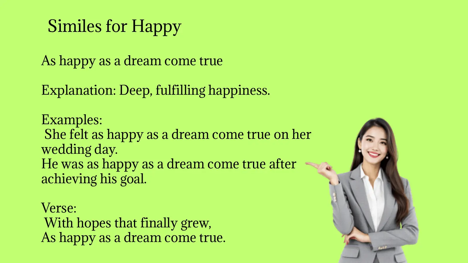 Similes for Happy