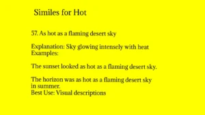 Similes for Hot