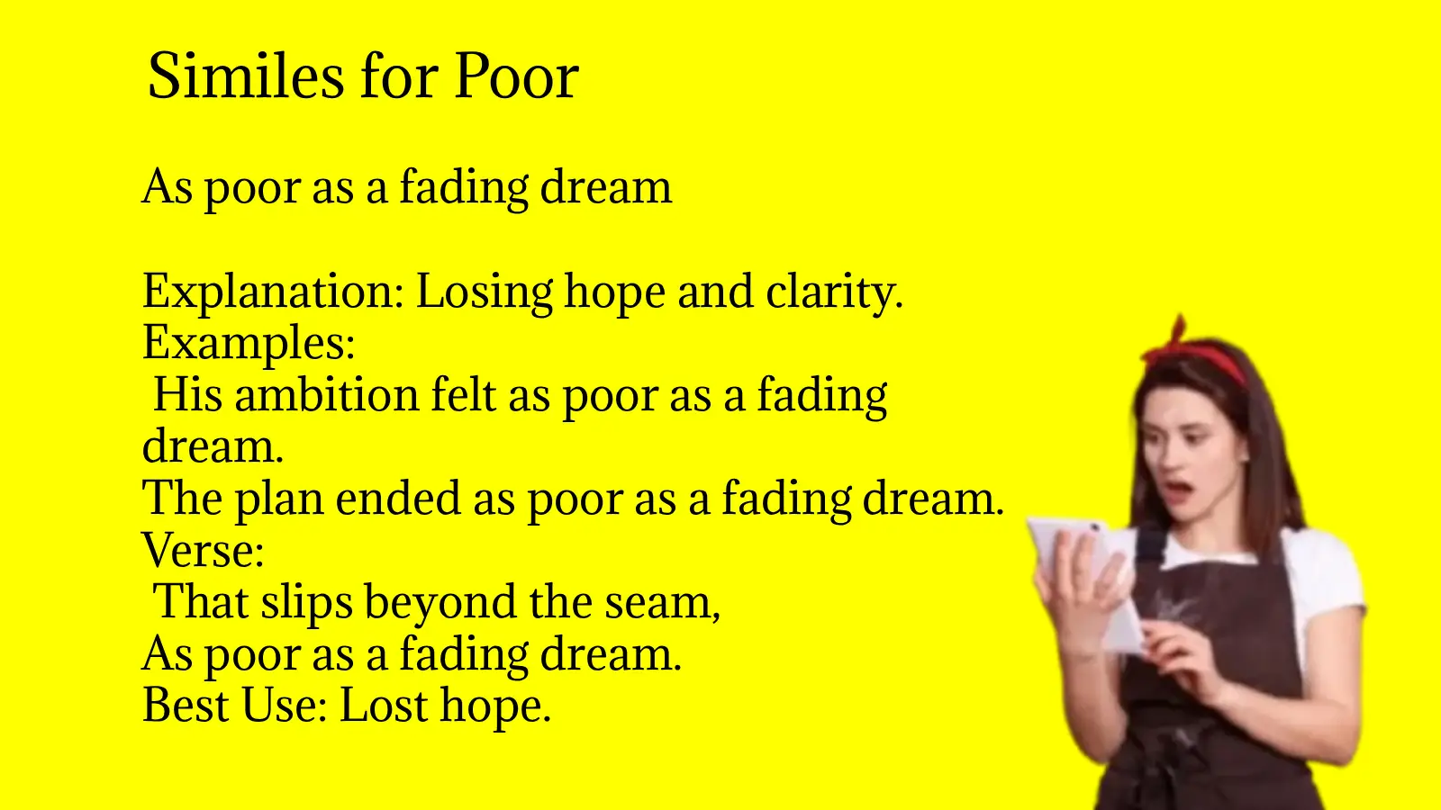 Similes for Poor