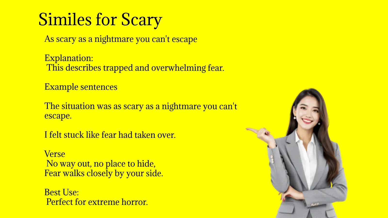 Similes for Scary