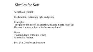Similes for Soft