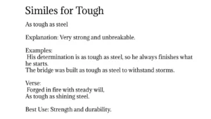 Similes for Tough