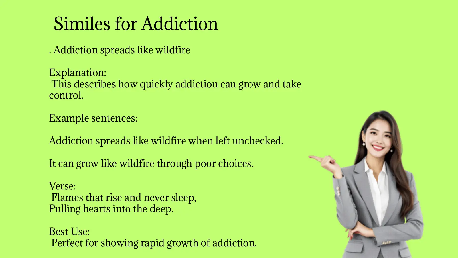 Similes for Addiction