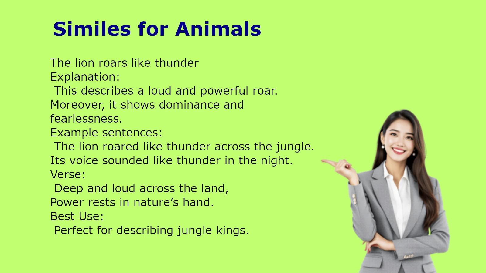 Similes for Animals
