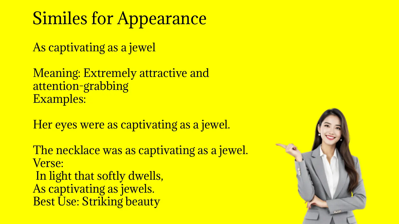 Similes for Appearance