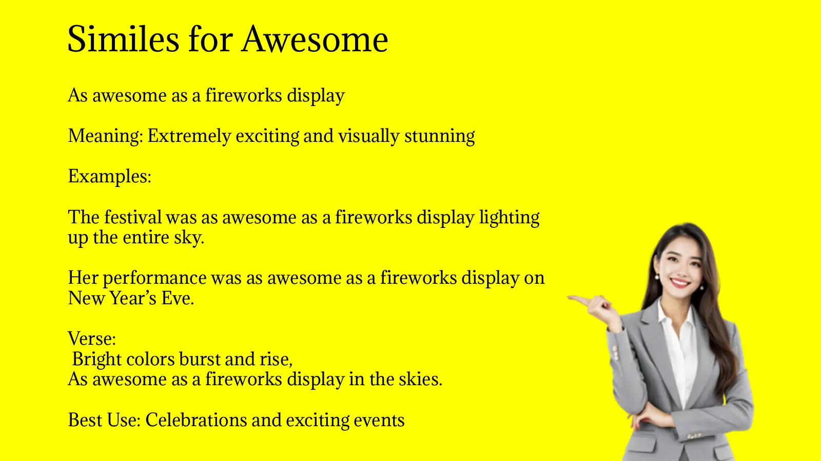 Similes for Awesome