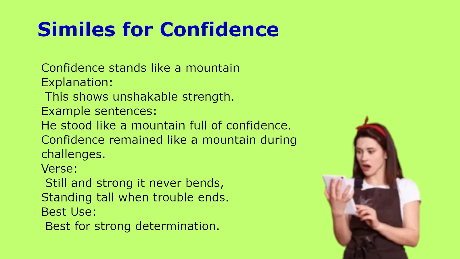 Similes for Confidence