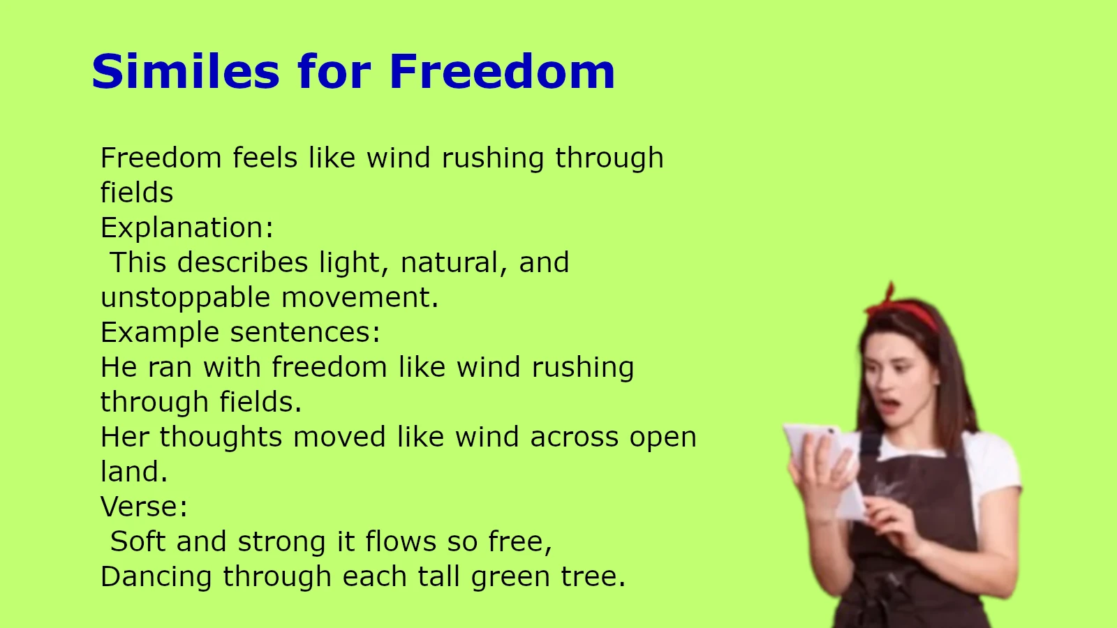 Similes for Freedom