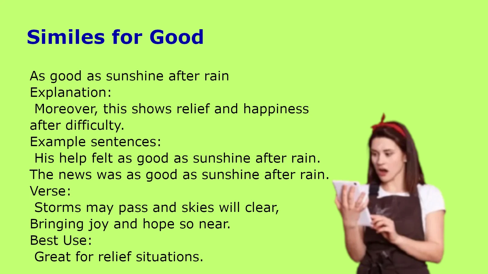 Similes for Good