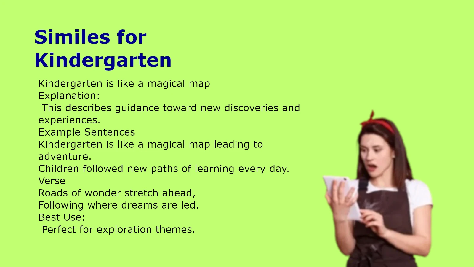 Similes for Kindergarten