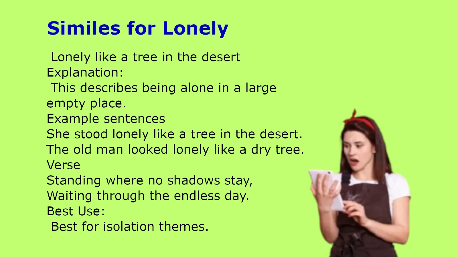 Similes for Lonely