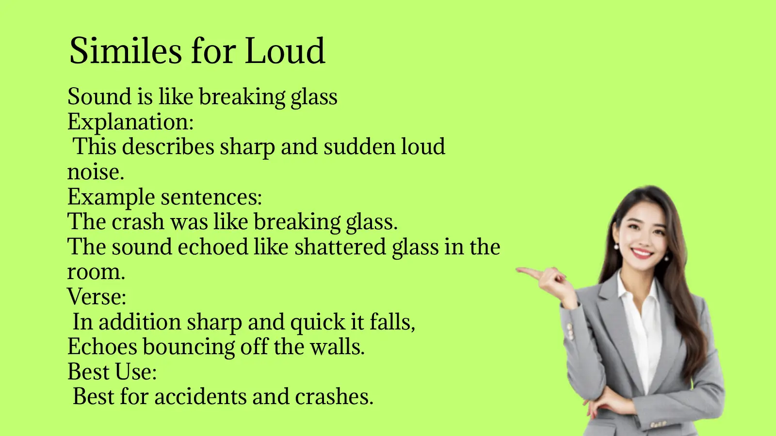 Similes for Loud