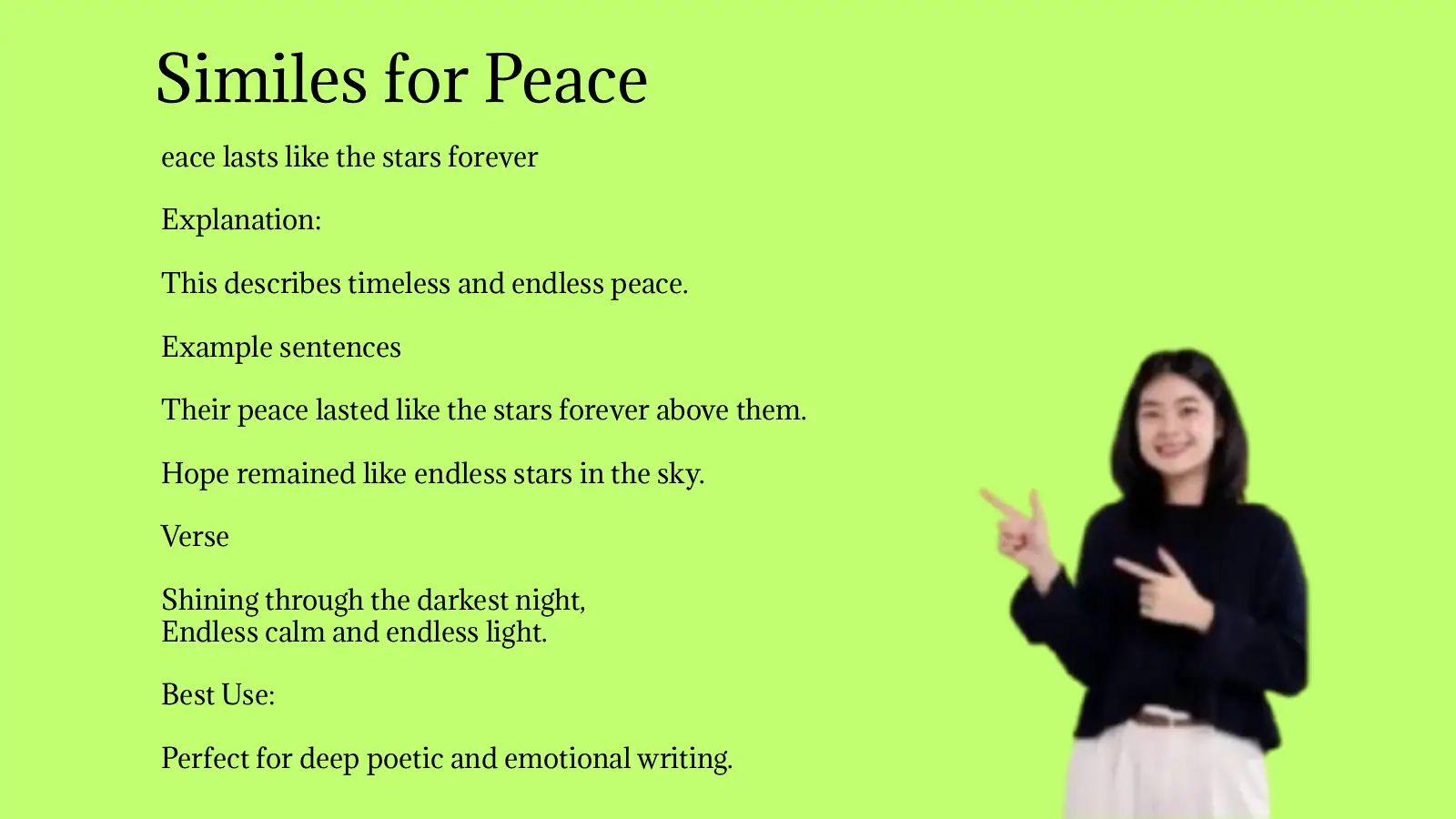 Similes for Peace