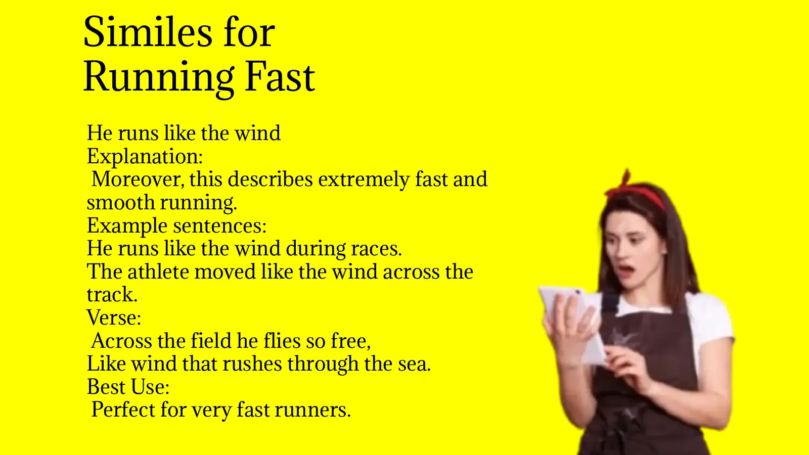 Similes for Running