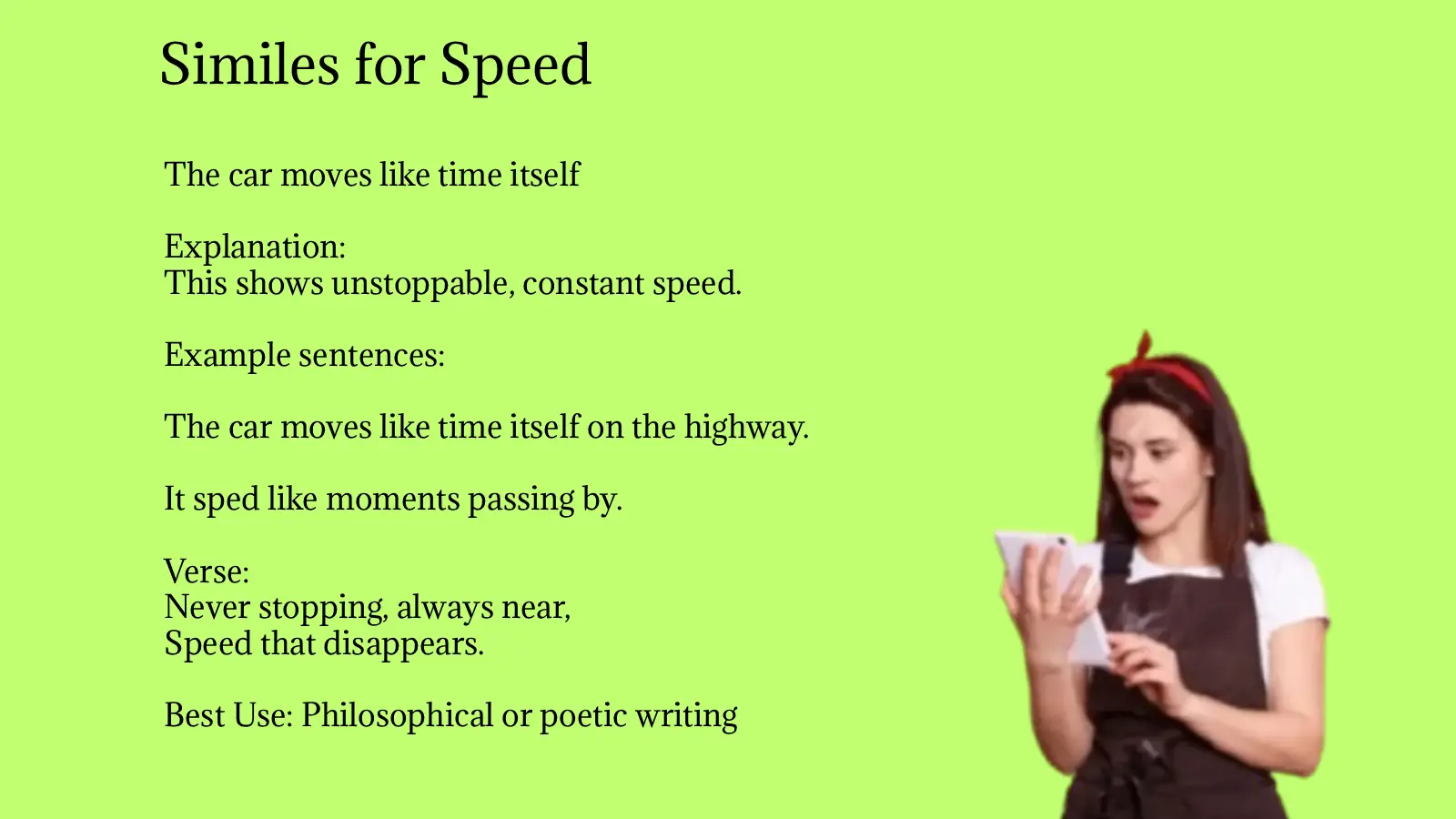 Similes for Speed