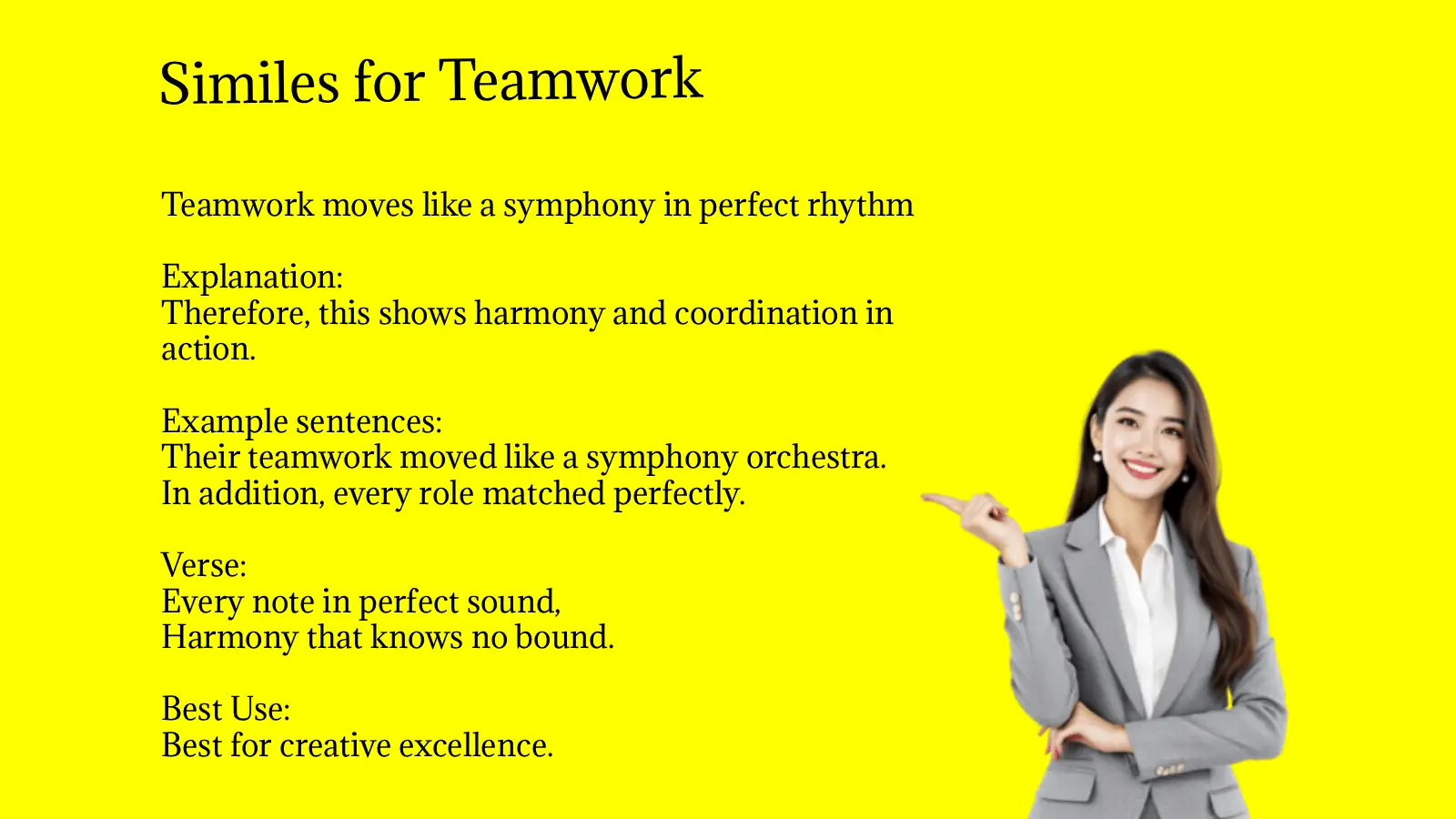 Similes for Teamwork