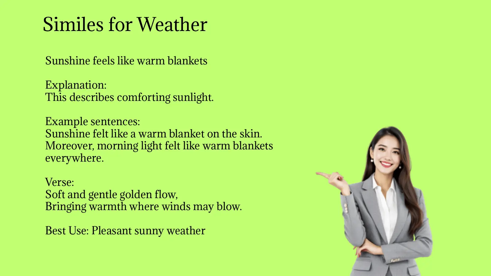 Similes for Weather
