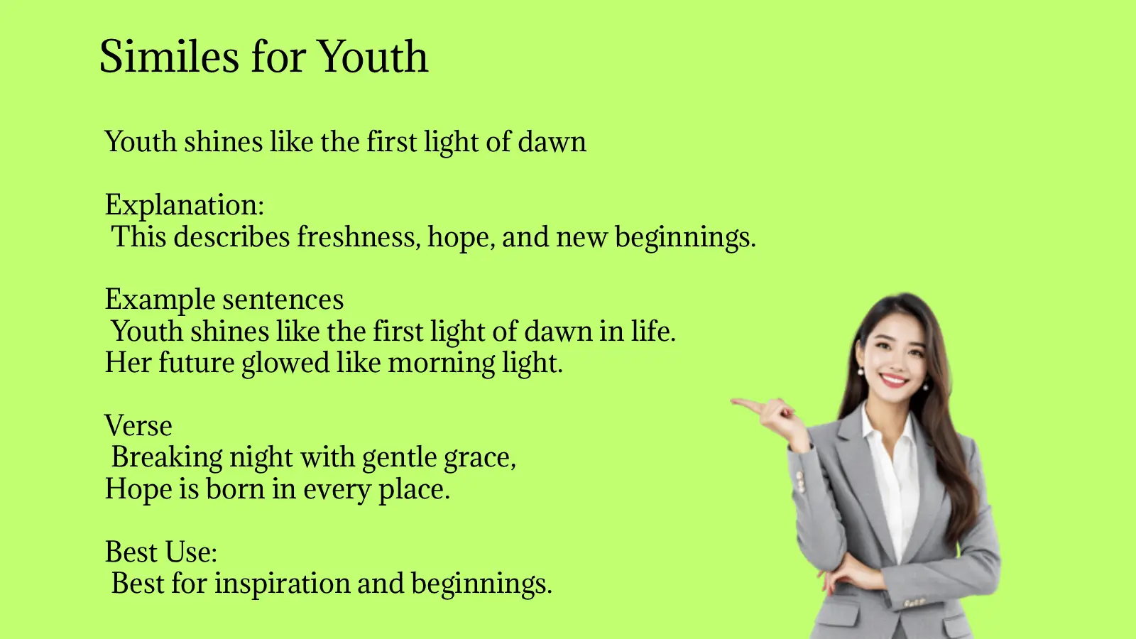 Similes for Youth