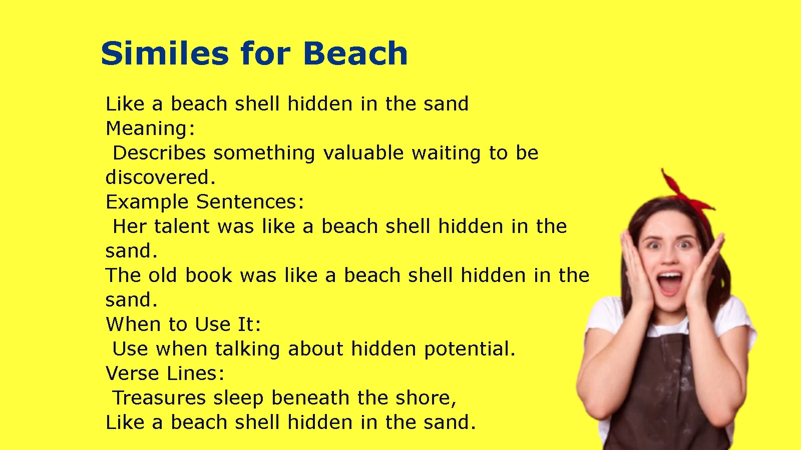 Descriptive Similes for Beach Scenes
