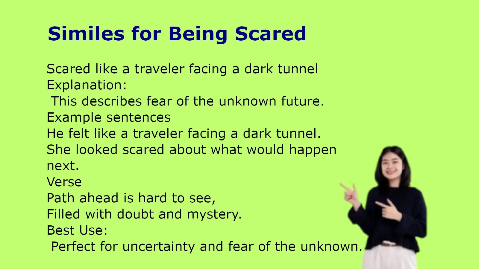Similes for Being Scared
