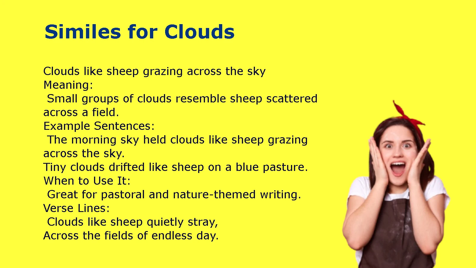 Similes for Clouds and Sky Imagery