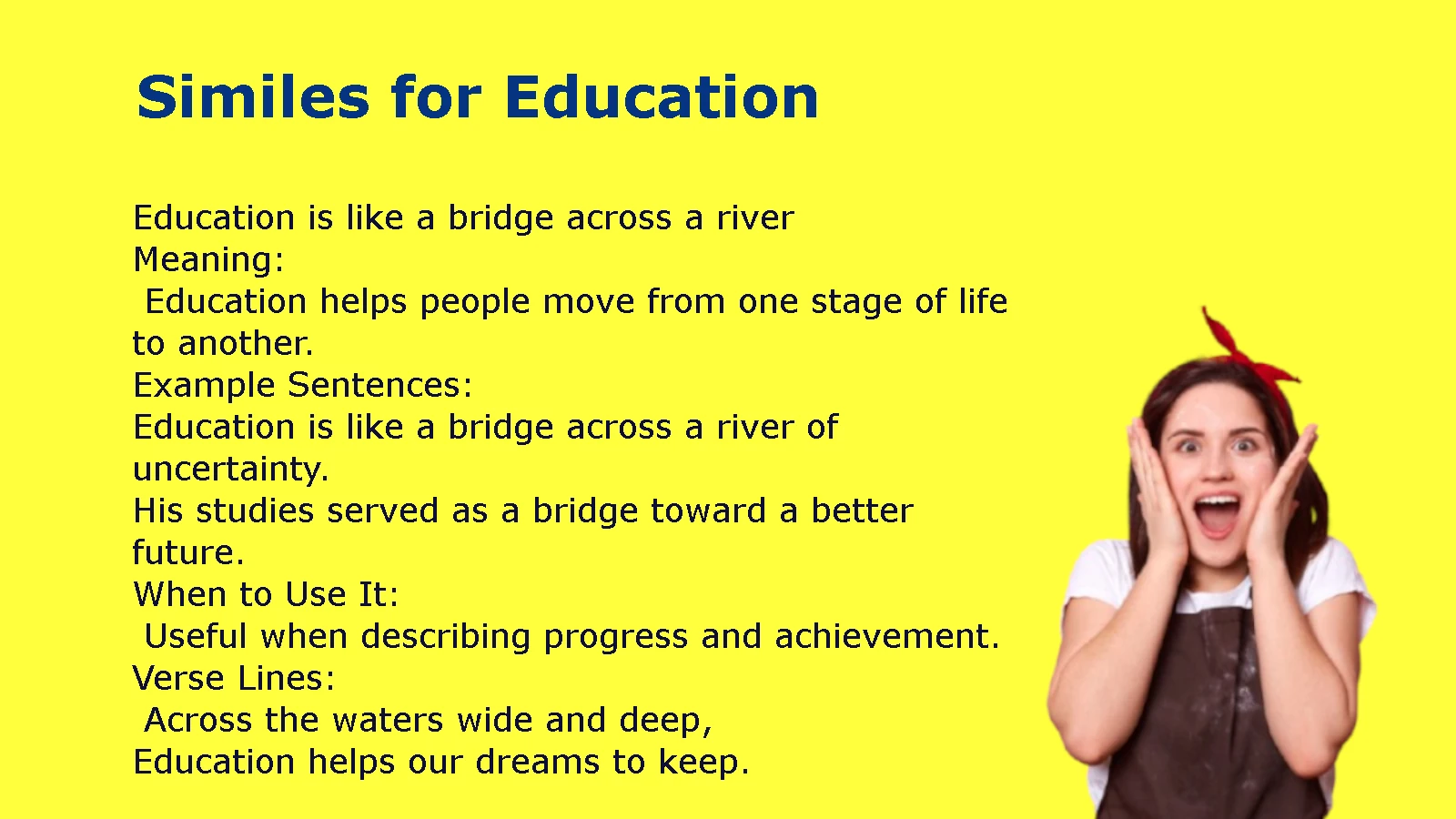 Similes for Education Examples