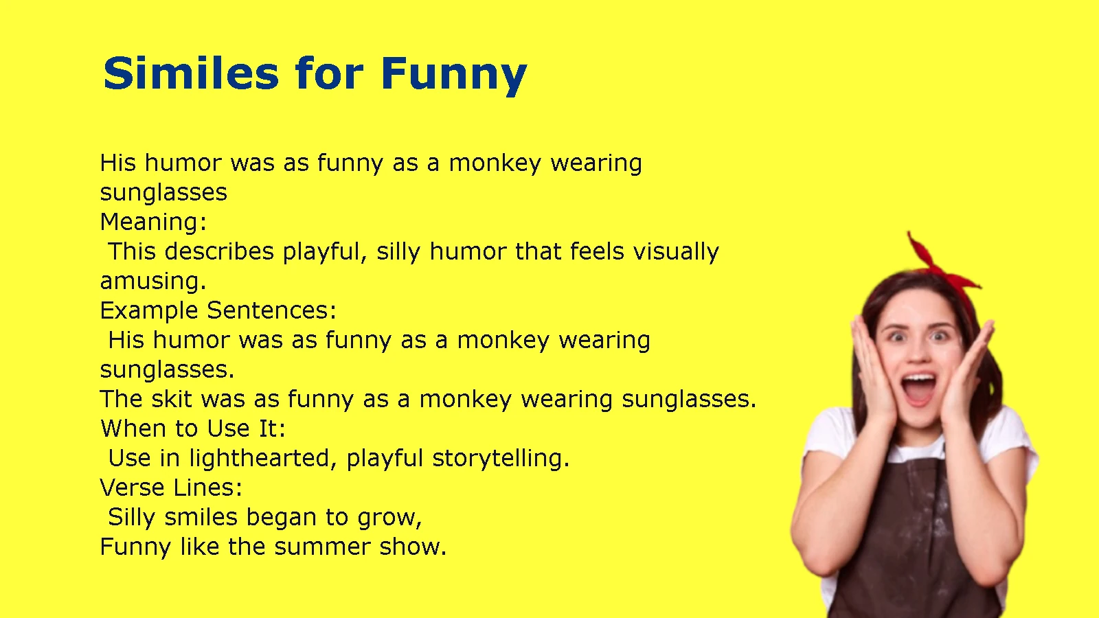 Similes for Funny Examples