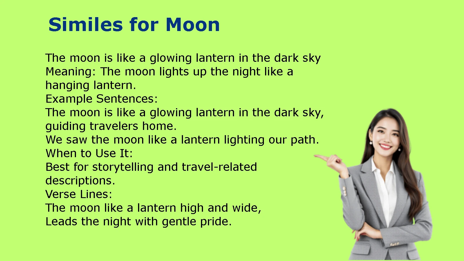 Similes for Moon in Literature and Everyday Language