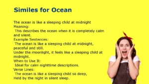 Powerful Similes for Ocean with Examples and Explanations