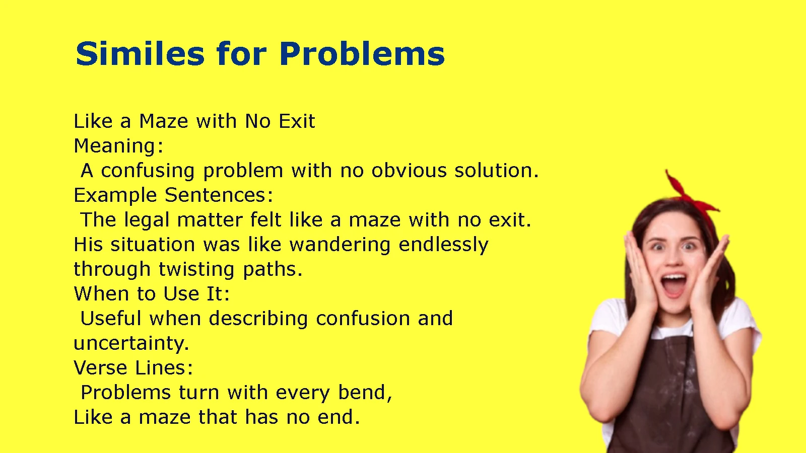 Similes for Problems Examples