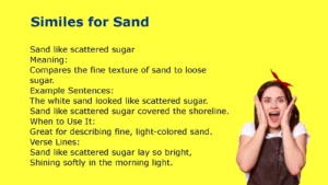Similes for Sand Examples