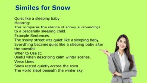 Similes for Snow Examples