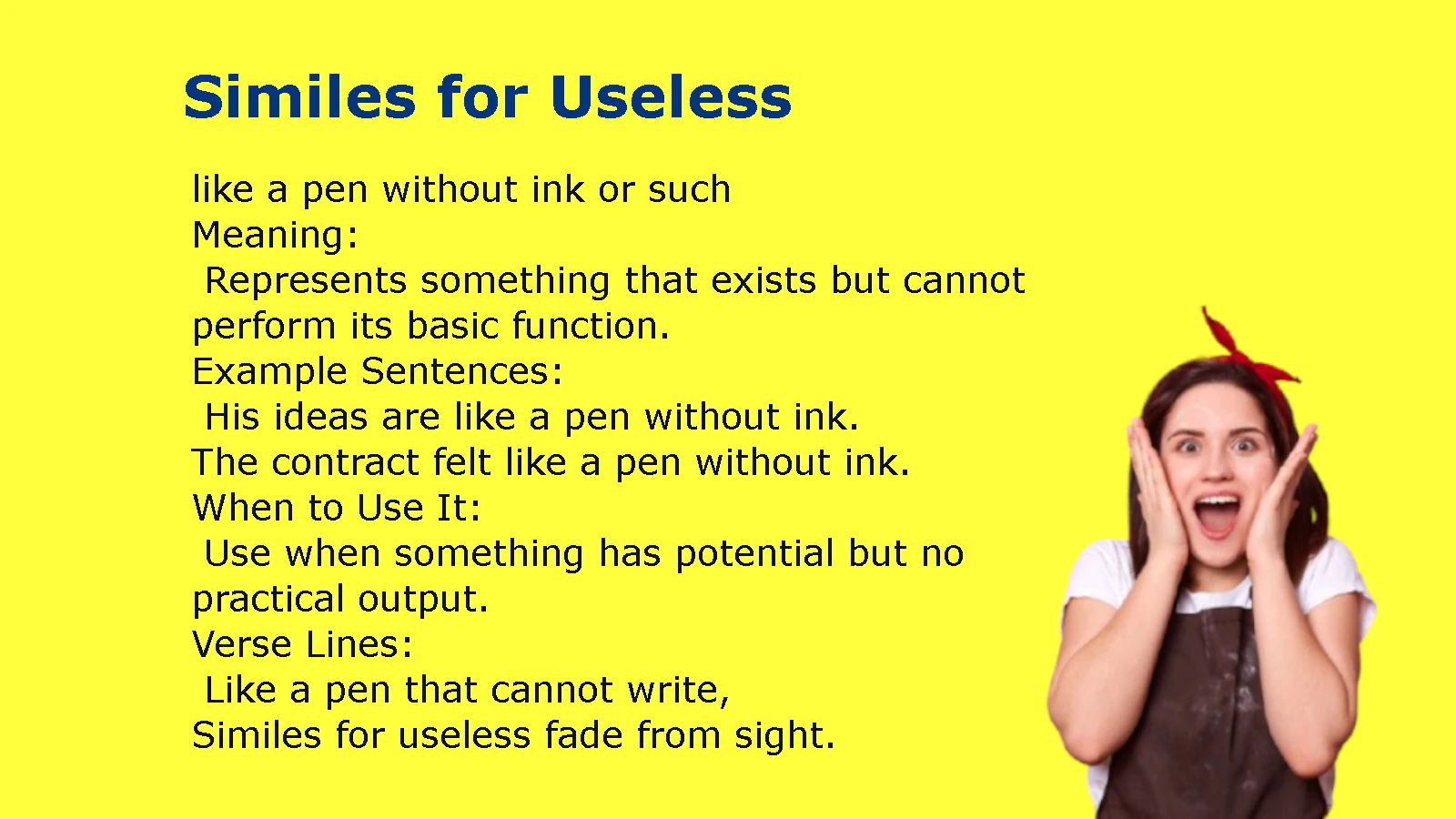 Similes for Useless: Creative Ways to Describe Something Ineffective