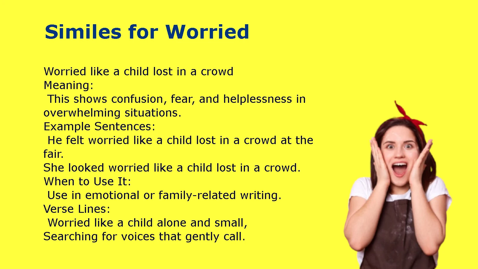 Similes for Worried (Creative and Easy Examples for Students)